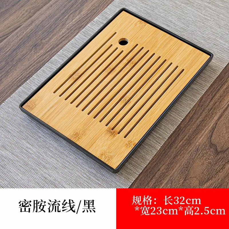 Japanese Style Bamboo Tea Tray 28.5x28.5x3cm - Image 6