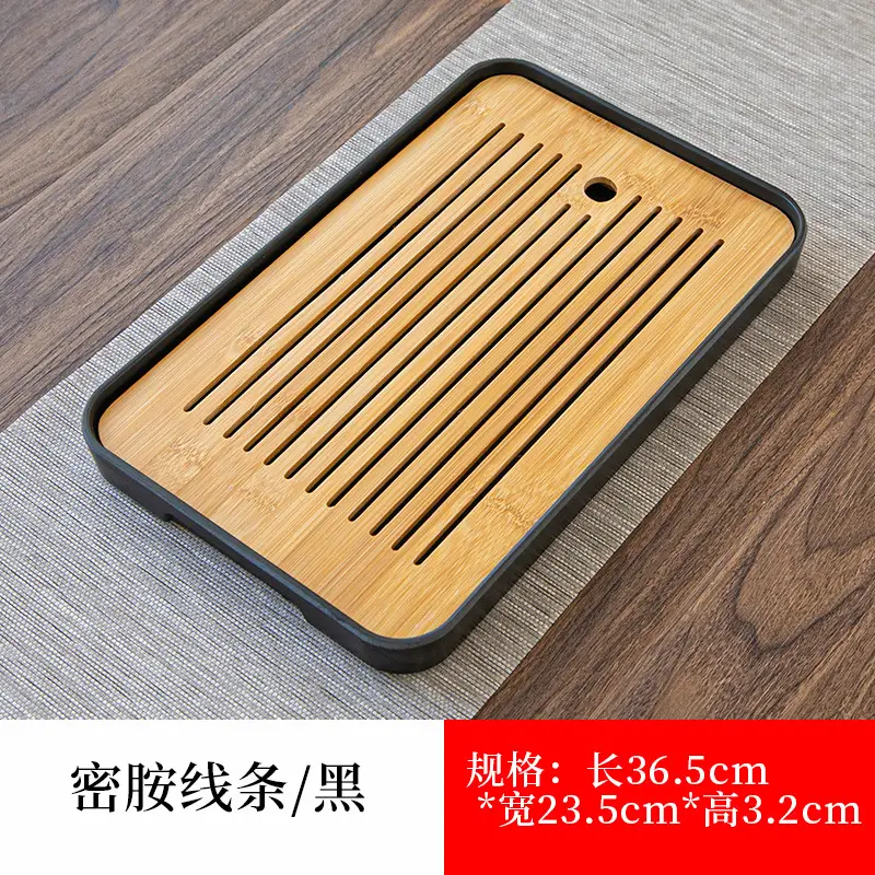 Japanese Style Bamboo Tea Tray 28.5x28.5x3cm - Image 7