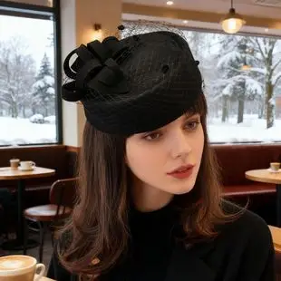 Women's Korean Style Woolen Beret Hat Brown Winter Warm — feature 29