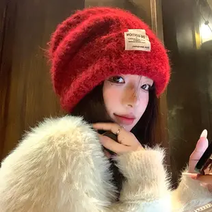 Women's Korean Style Woolen Beret Hat Brown Winter Warm — feature 9