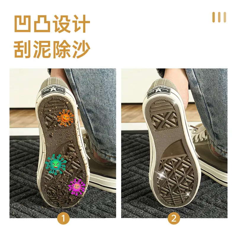 Red Non-Slip Door Mat Waterproof Dust Removal - Image 5
