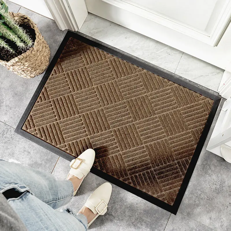 Red Non-Slip Door Mat Waterproof Dust Removal - Image 2