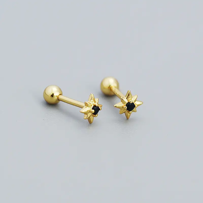 S925 Silver Star Earrings for Women - Image 4
