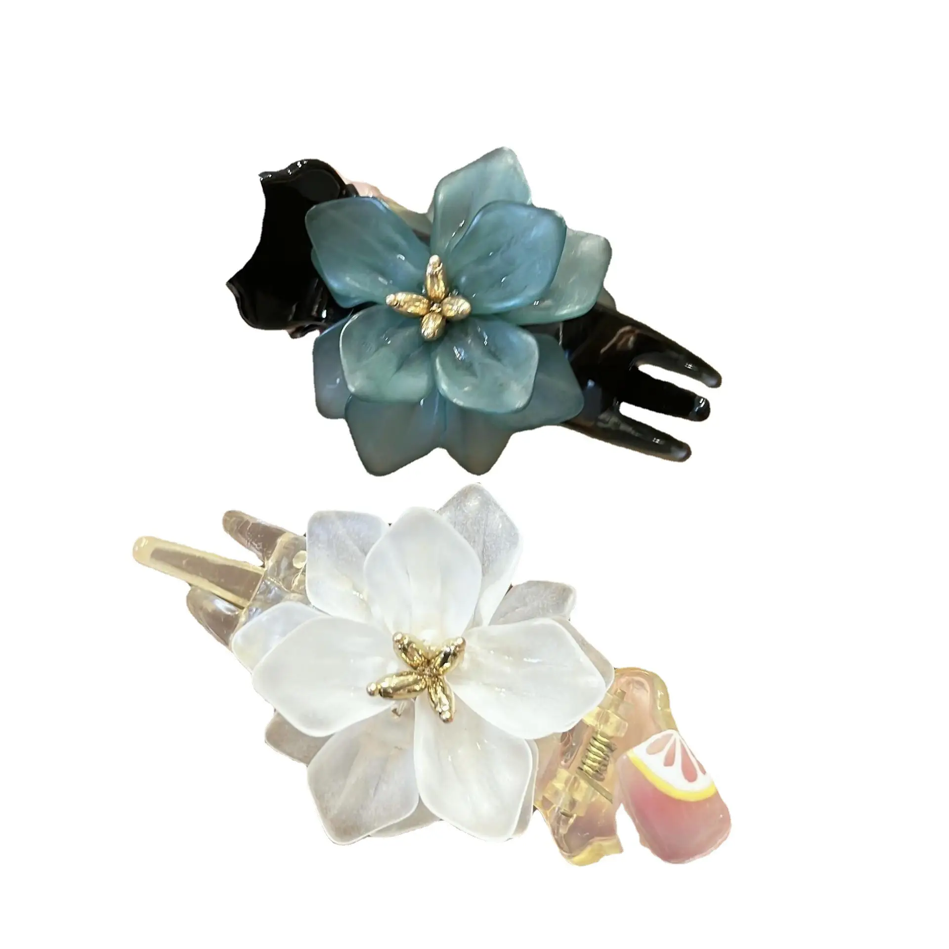 White Flower Hair Clip Korean Style Elegant - Image 8