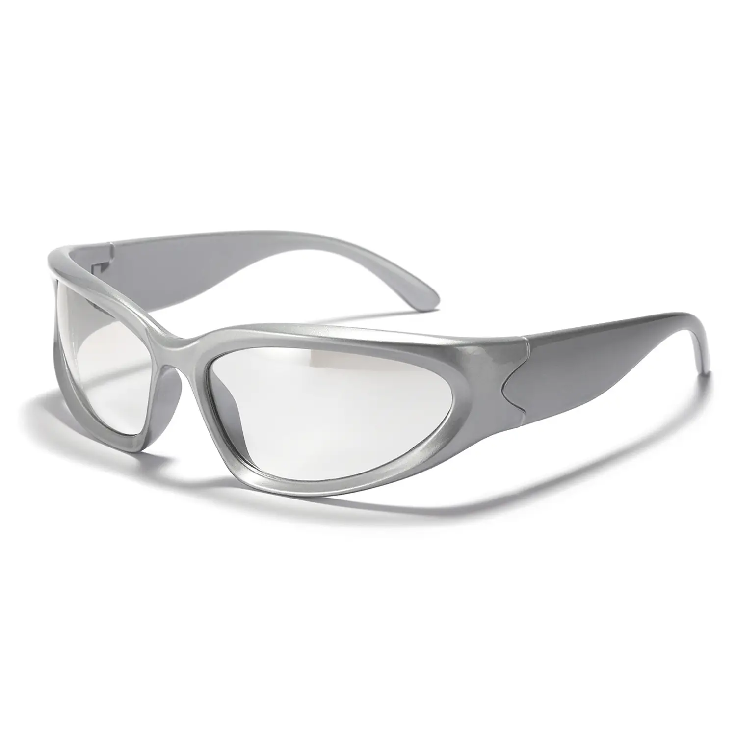 Silver Windproof Sunglasses for Women Large Frame - Image 9