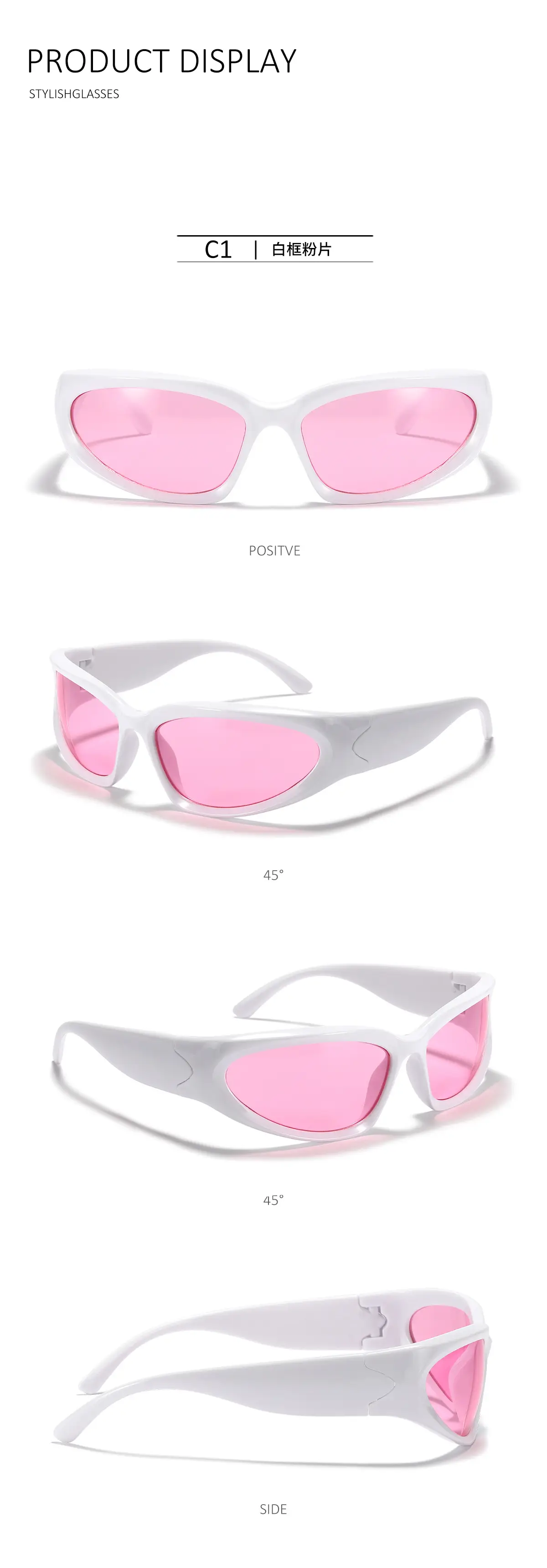 Silver Windproof Sunglasses for Women Large Frame — feature 5