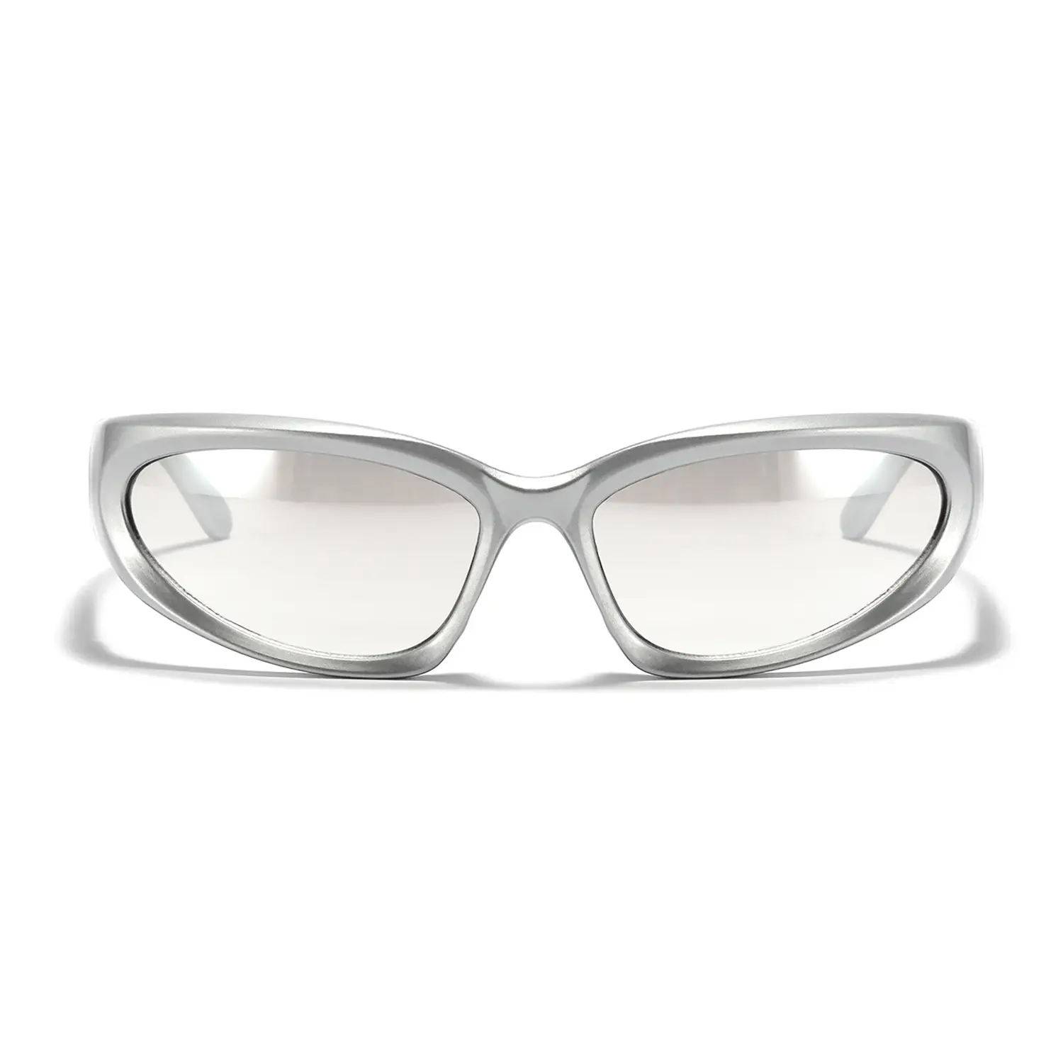 Silver Windproof Sunglasses for Women Large Frame - Image 5