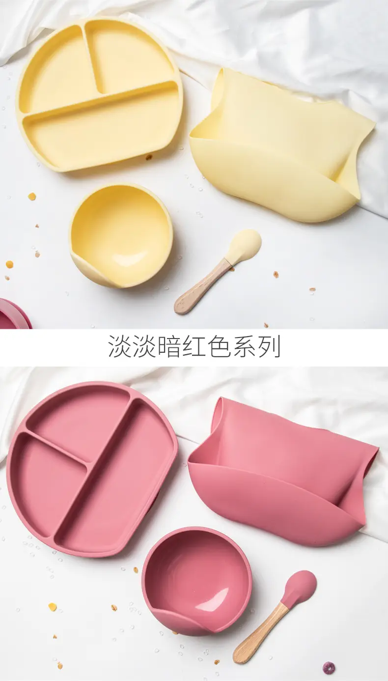 Pink Silicone Tableware Set for Kids & Adults — feature 10