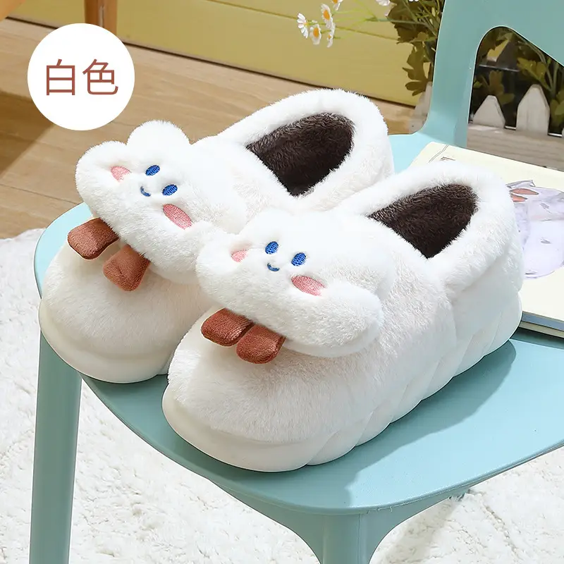 Winter Cotton Slippers, Warm Women's Thick-Soled Fur Slippers, Indoor Non-Slip Home Cotton Shoes, Outdoor Cotton Slippers Wholesale
