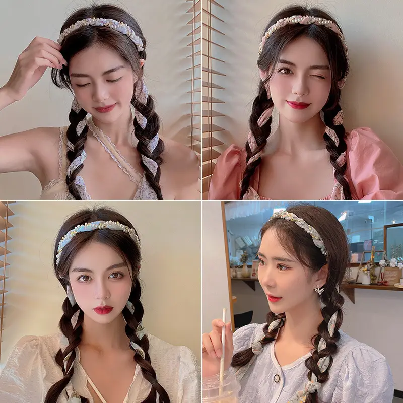 Summer Braided Yellow Hair Band for Women