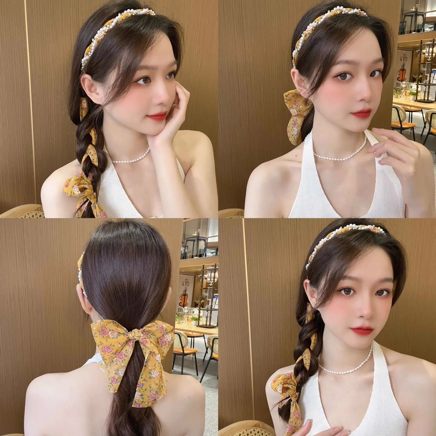 Summer Braided Yellow Hair Band for Women