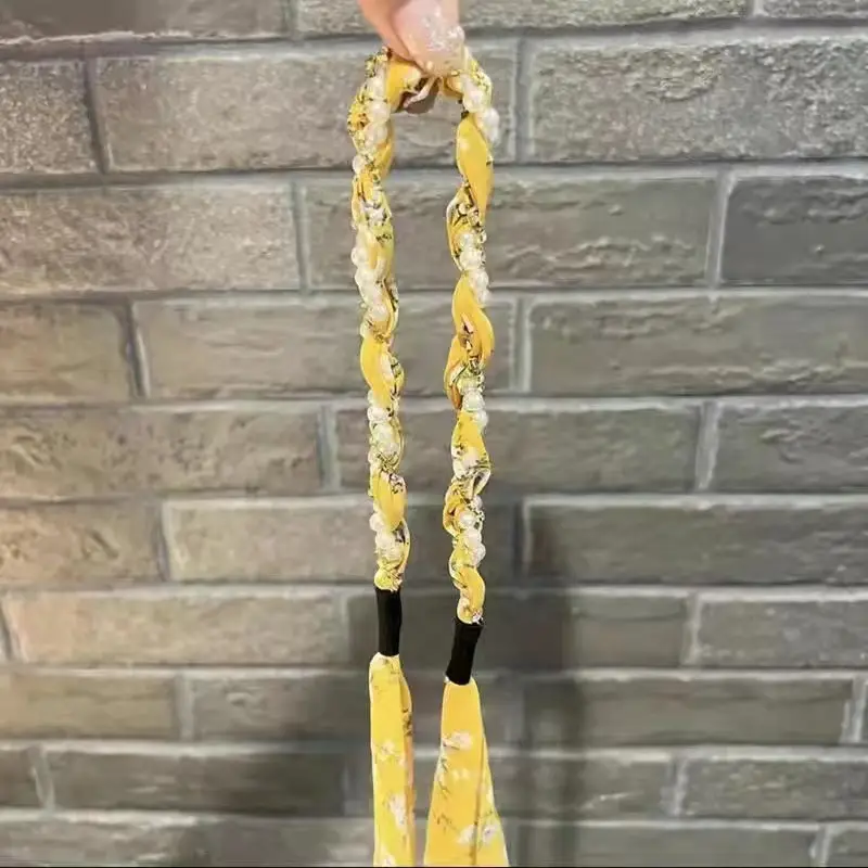 Summer Braided Yellow Hair Band for Women