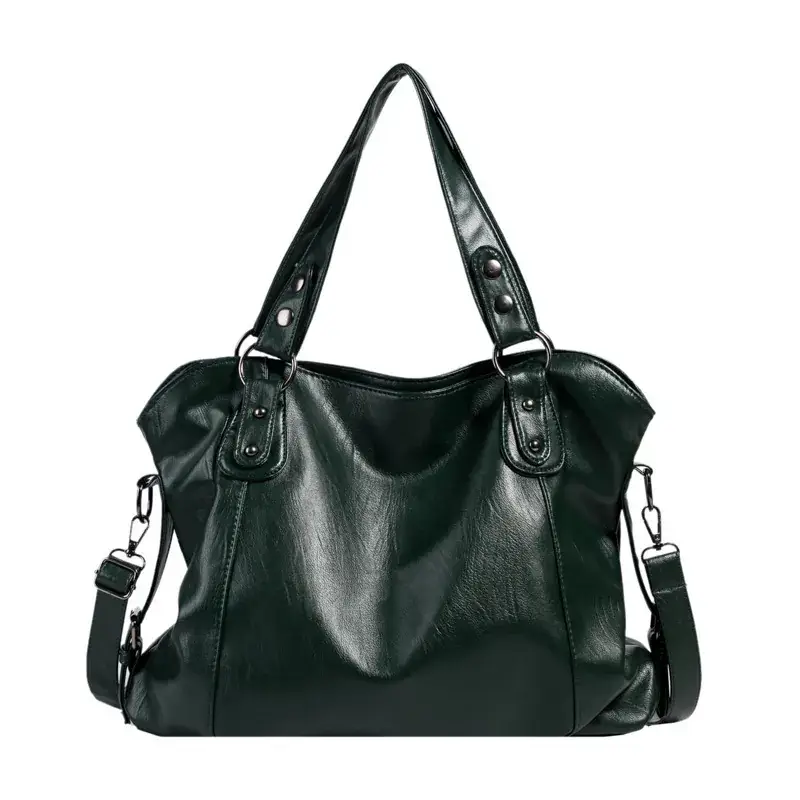 Black Korean Style Large Canvas Shoulder Bag - Image 2