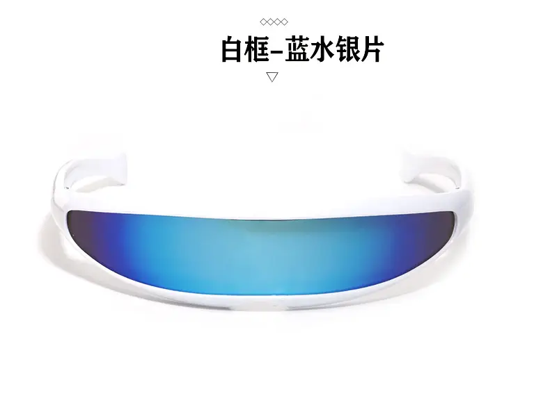 White Frame-Blue Mercury Lenses