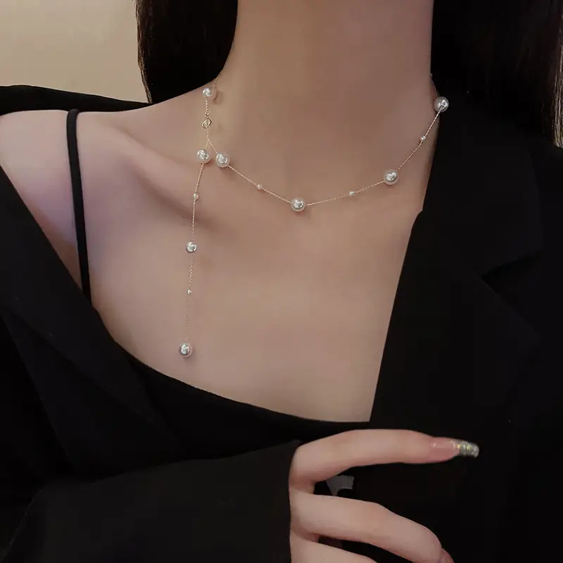S925 Sterling Silver Starry Pearl Necklace for Women - Image 9