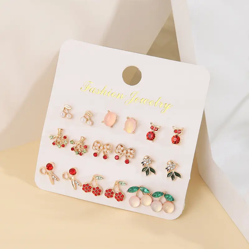 Korean Style Vintage Pearl Earrings Set