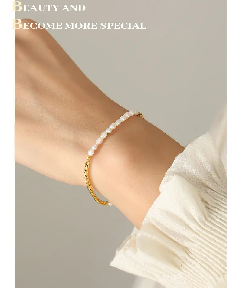 Pearl Buckle Bracelet for Women Gold Plated 18K True Gold — feature 10