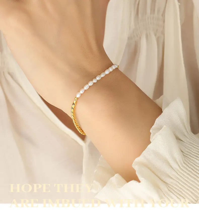 Pearl Buckle Bracelet for Women Gold Plated 18K True Gold — feature 9