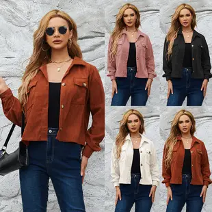 Women's Cross-Border Corduroy Jacket & Shirt Set All Color — feature 6