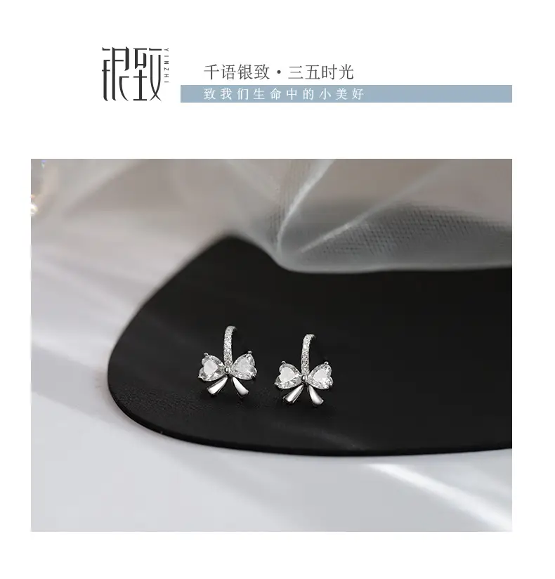 Sterling Silver Bow Earrings for Women 2022 New Trend — feature 2
