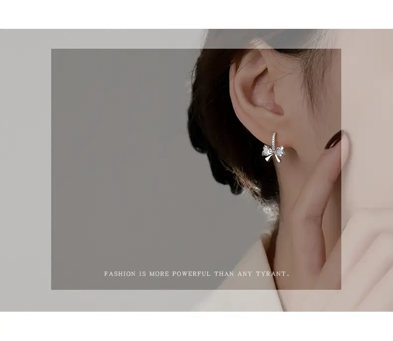 Sterling Silver Bow Earrings for Women 2022 New Trend — feature 4