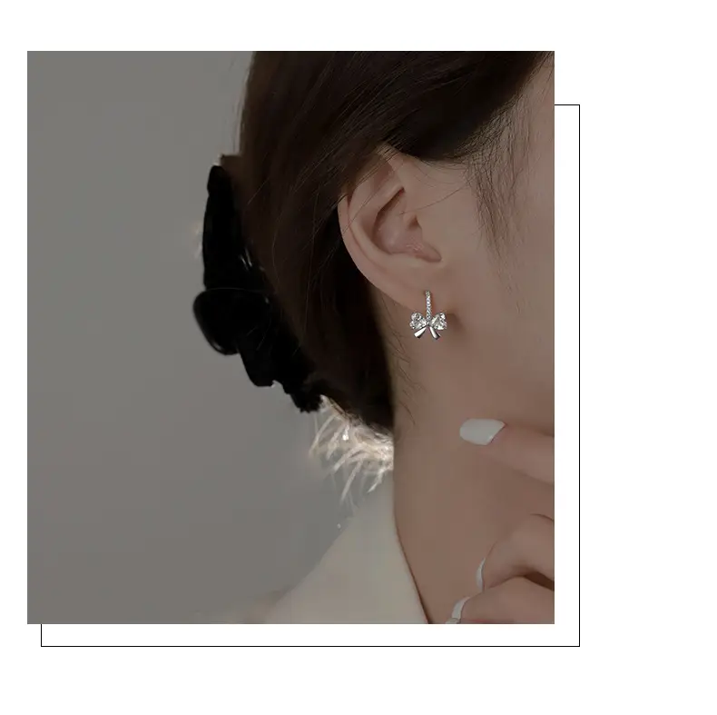 Sterling Silver Bow Earrings for Women 2022 New Trend — feature 8