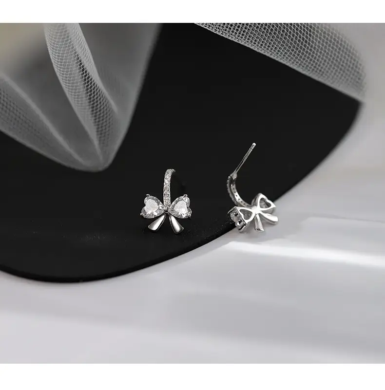Sterling Silver Bow Earrings for Women 2022 New Trend — feature 9