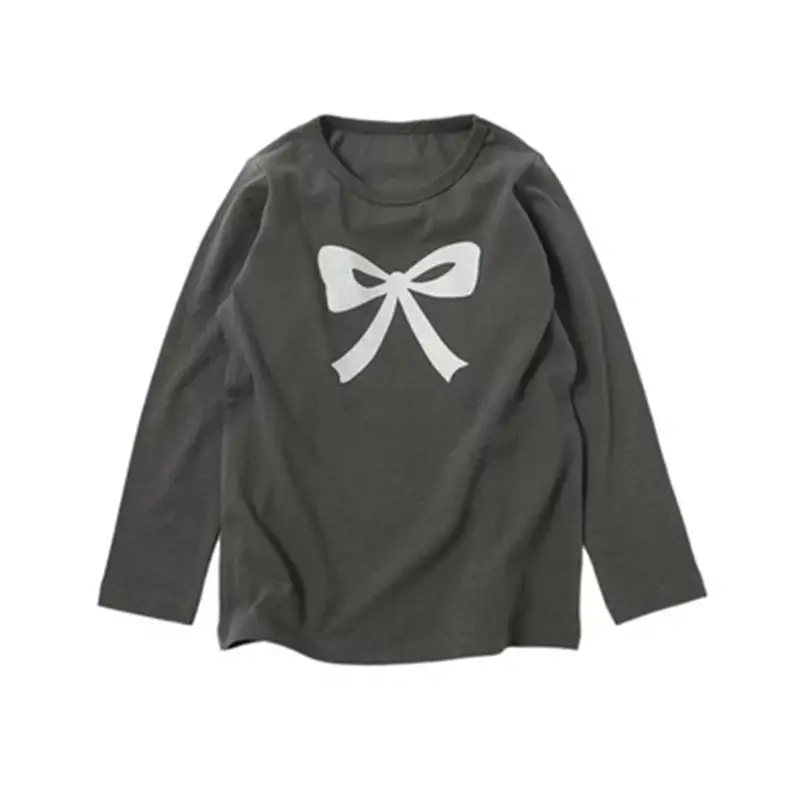 Girls Long Sleeve T-Shirt Pink Bow Print