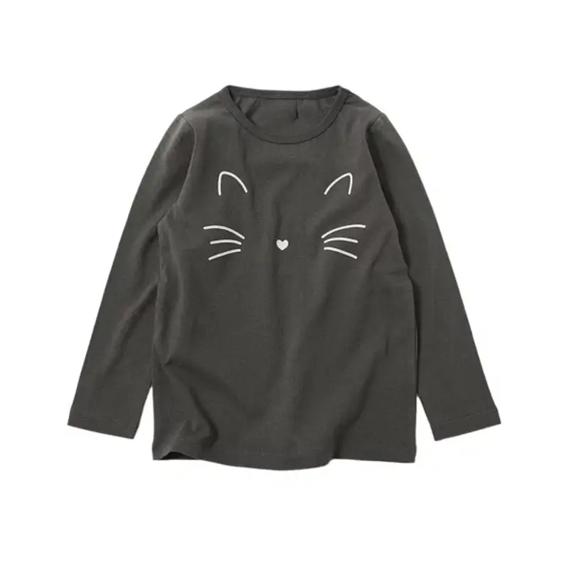 Girls Long Sleeve T-Shirt Pink Bow Print