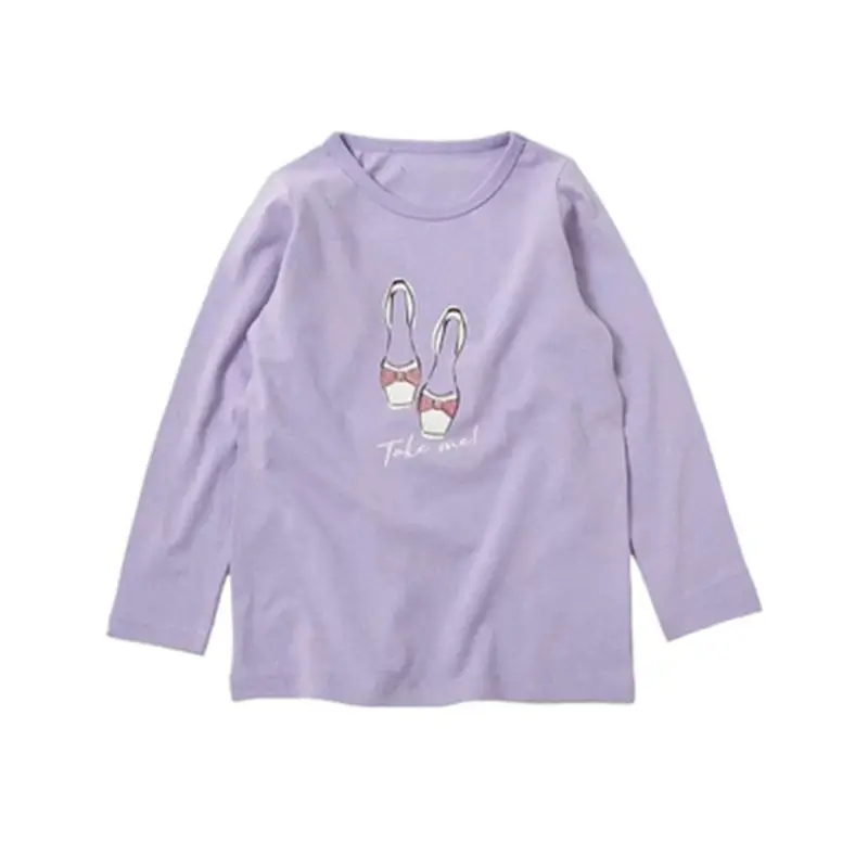 Girls Long Sleeve T-Shirt Pink Bow Print