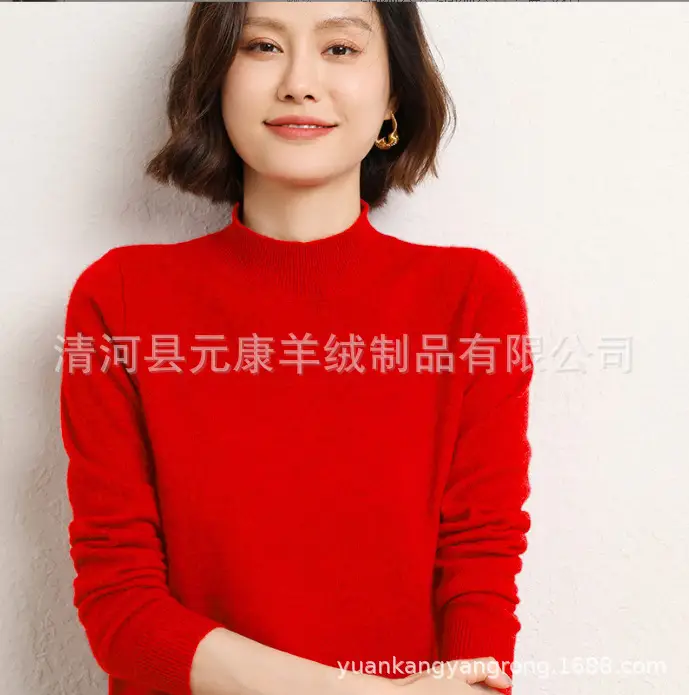 Women's Warm Half Turtleneck Knitwear Yellow 2025 - Image 17