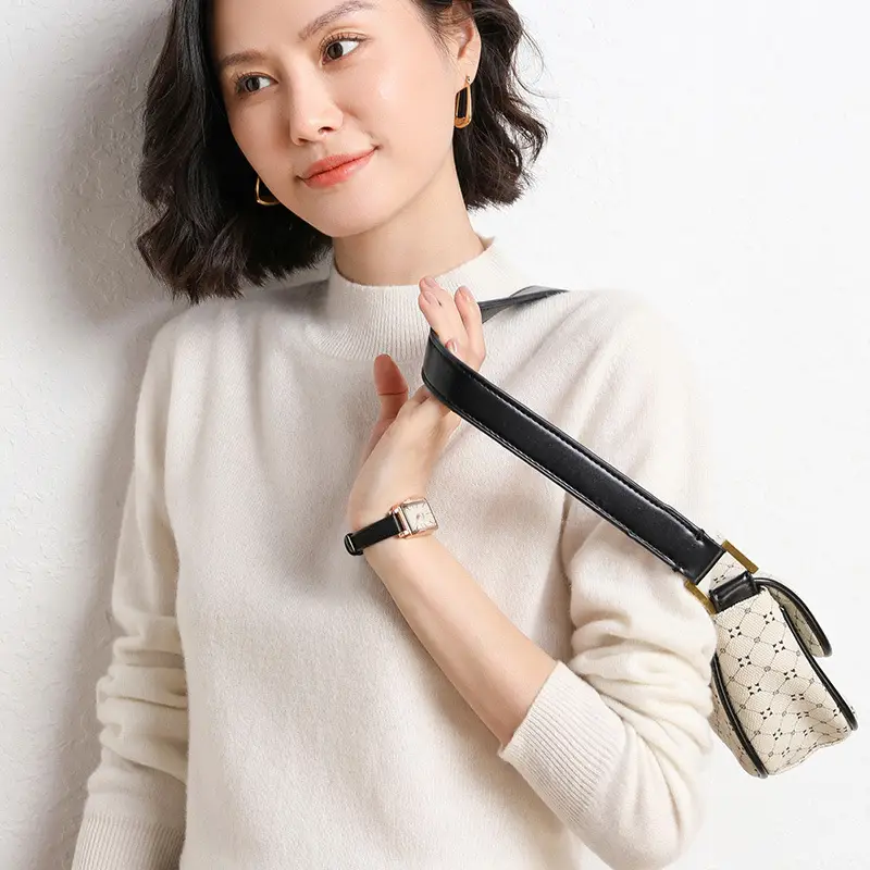 Women's Warm Half Turtleneck Knitwear Yellow 2025 - Image 3