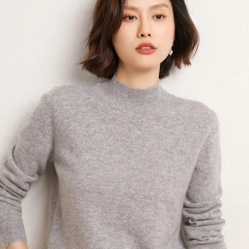 Women's Warm Half Turtleneck Knitwear Yellow 2025 - Image 7