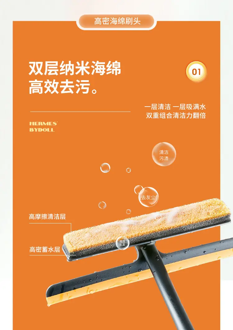Double Layer High-rise Window Retractable Wiper — feature 3