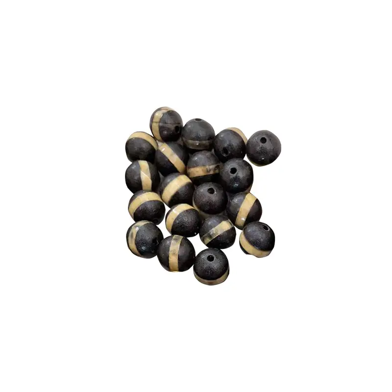 Antique Black Agate Tooth Loose Beads High Oil Coated - Image 5