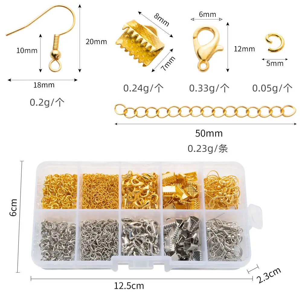 Jewelry Set with Ear Hooks, Earrings, and Tools - Image 3