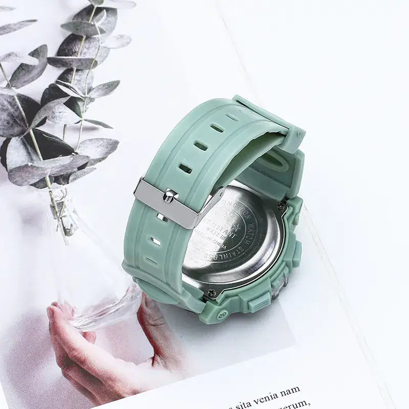Black Digital Stopwatch Watch with Water Resistant Design - Image 8