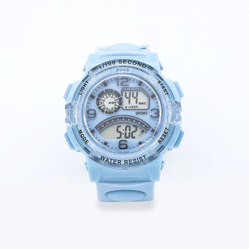Black Digital Stopwatch Watch with Water Resistant Design - Image 4