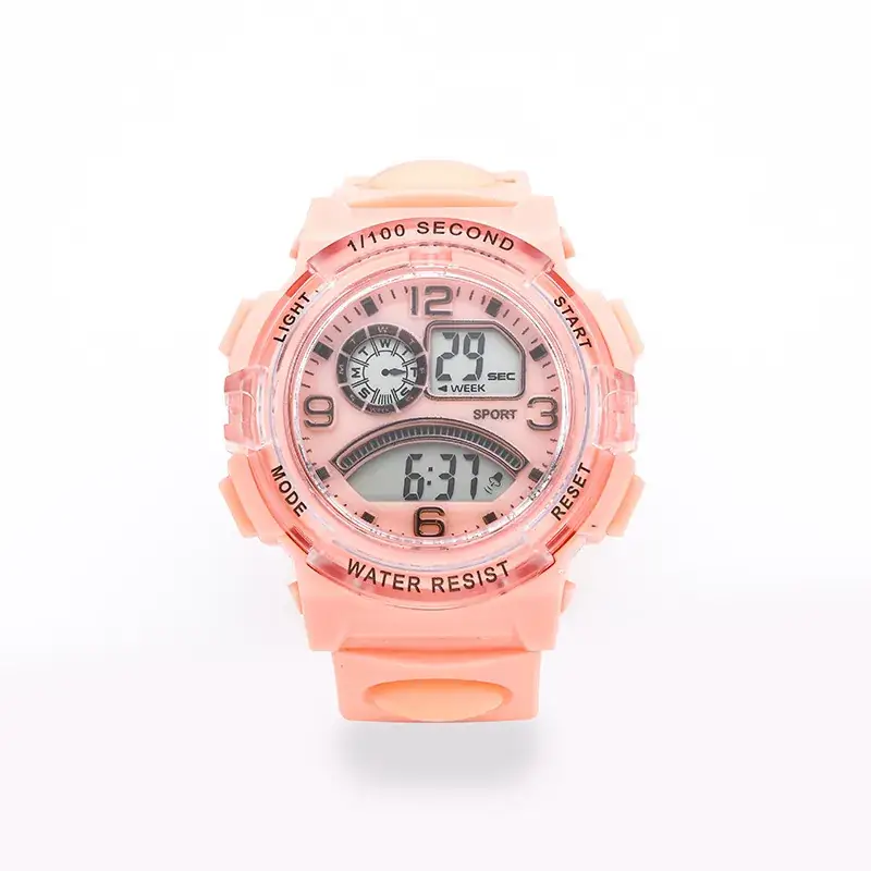 Black Digital Stopwatch Watch with Water Resistant Design - Image 5
