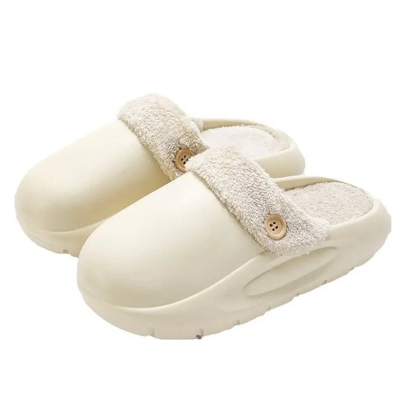 Waterproof Thick-Soled Cotton Slippers for Women, Autumn and Winter Outdoor Wear, Non-Slip, Couple's Home Indoor Detachable Cotton Slippers for Men - Image 9