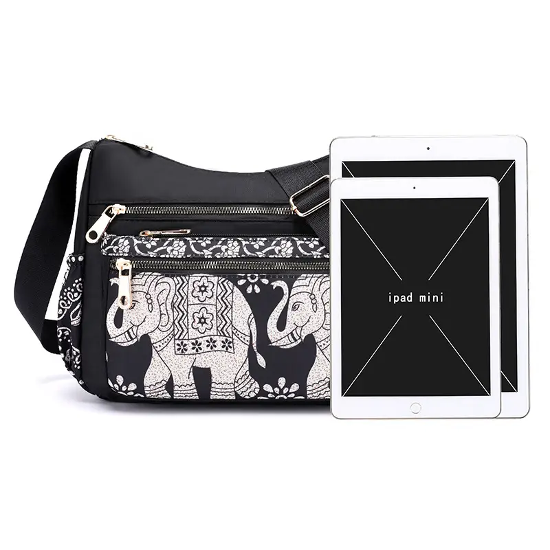 Printed Nylon Shoulder Bag for Women Large Capacity - Image 13