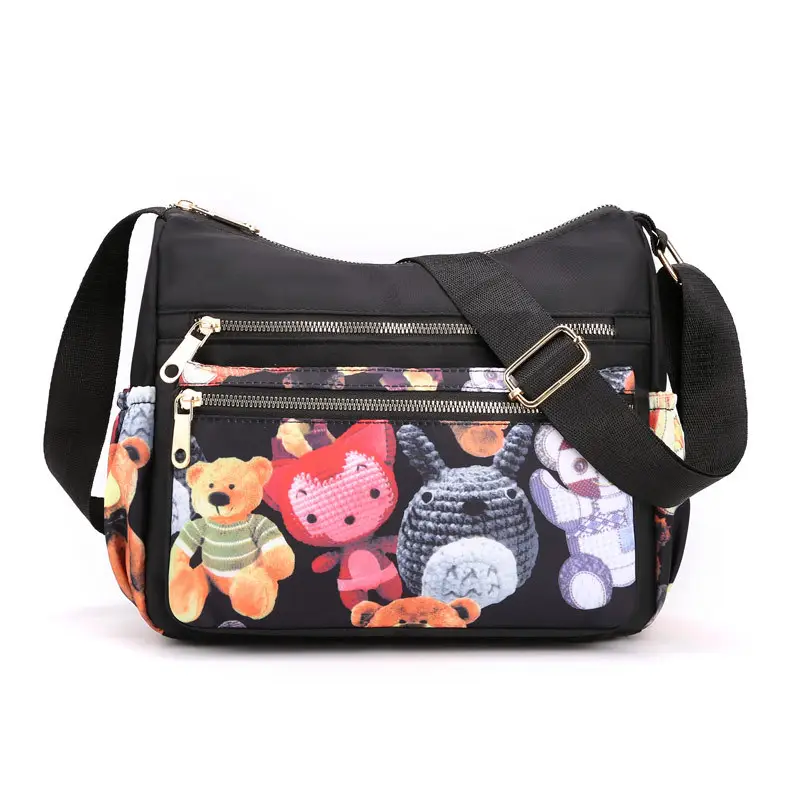 Printed Nylon Shoulder Bag for Women Large Capacity - Image 7