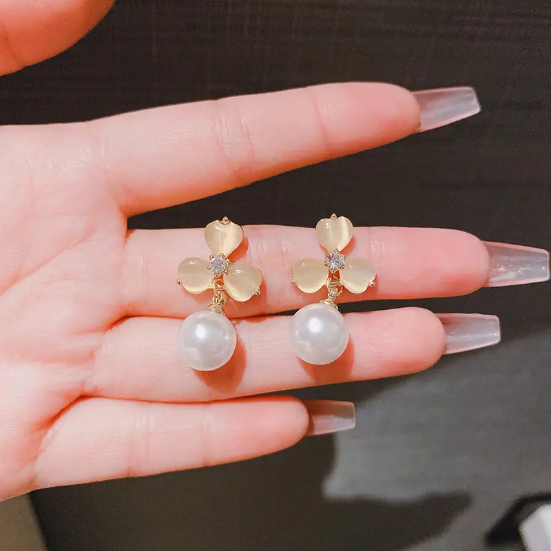 Opal Flower Earrings for Women 925 Silver - Image 3