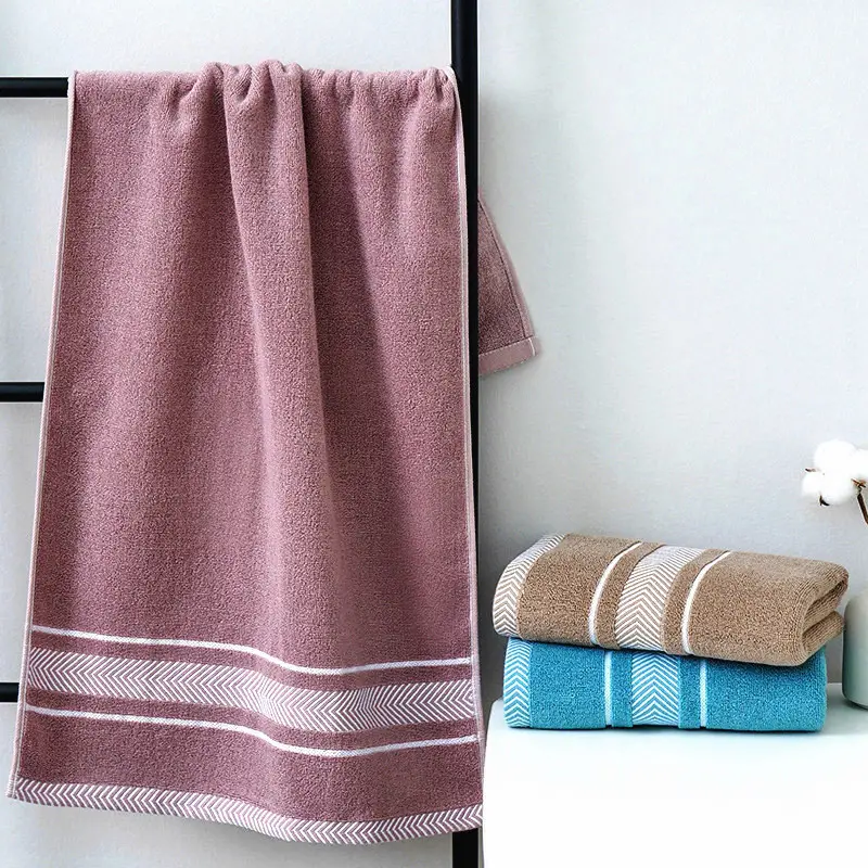 Extra Long Bath Towel Dark Men's Water Absorbent Non-Shedding - Image 17