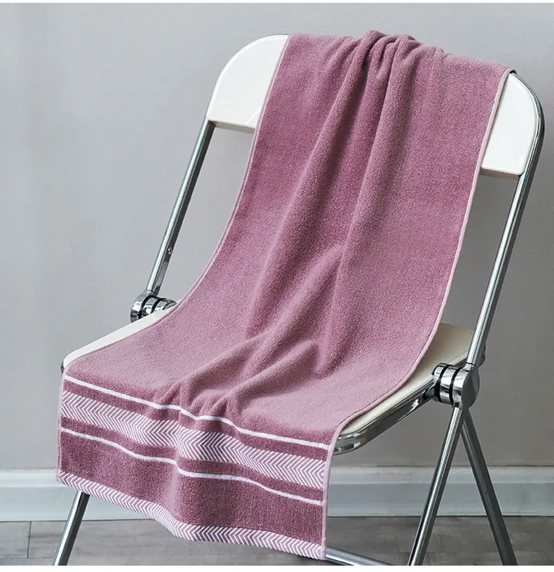 Extra Long Bath Towel Dark Men's Water Absorbent Non-Shedding — feature 14