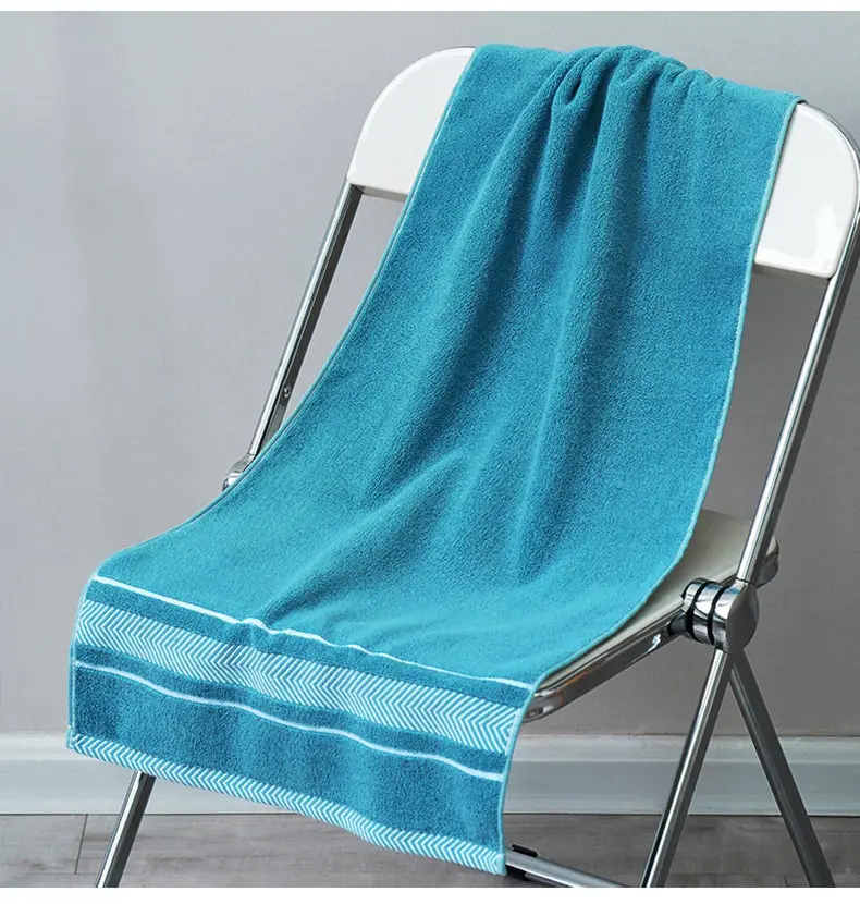 Extra Long Bath Towel Dark Men's Water Absorbent Non-Shedding — feature 15