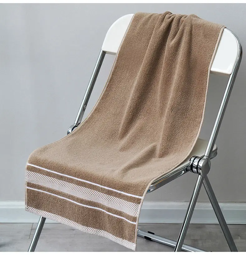 Extra Long Bath Towel Dark Men's Water Absorbent Non-Shedding — feature 16