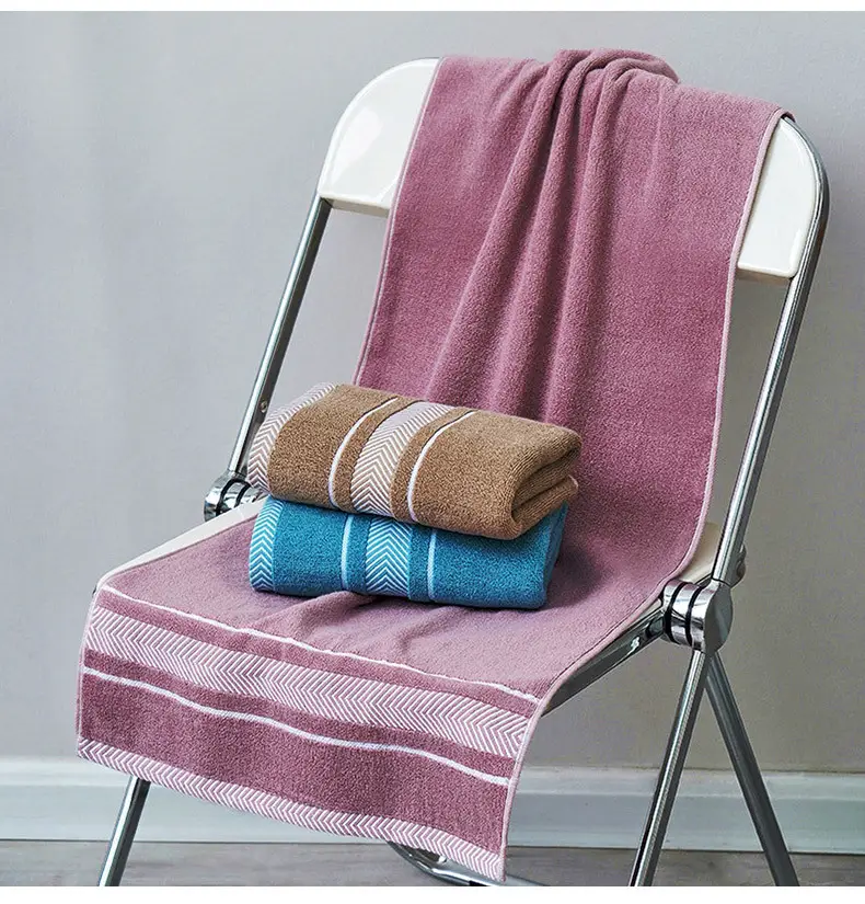 Extra Long Bath Towel Dark Men's Water Absorbent Non-Shedding — feature 20