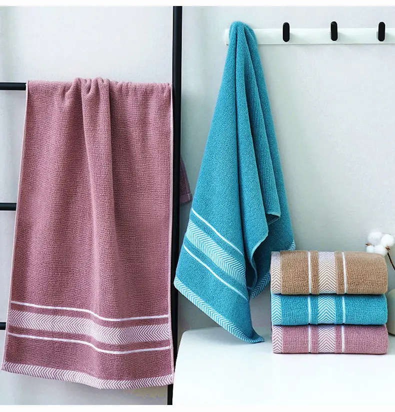 Extra Long Bath Towel Dark Men's Water Absorbent Non-Shedding — feature 21