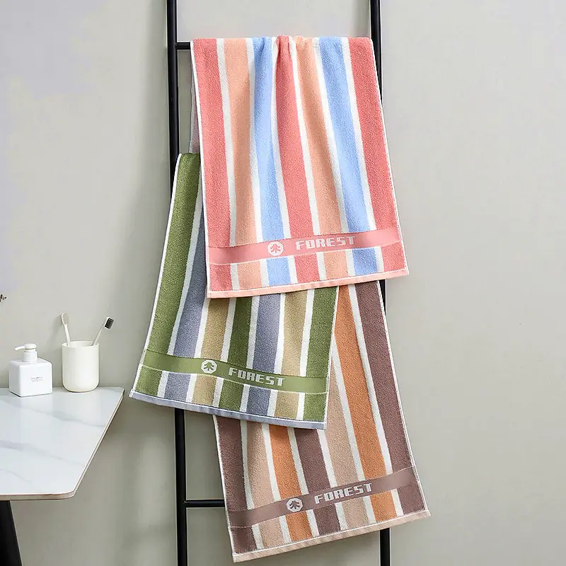 Extra Long Bath Towel Dark Men's Water Absorbent Non-Shedding — feature 27